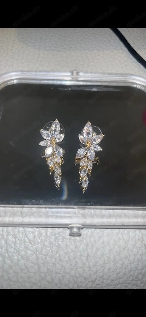 Diamond gold hänger Ohrringe 