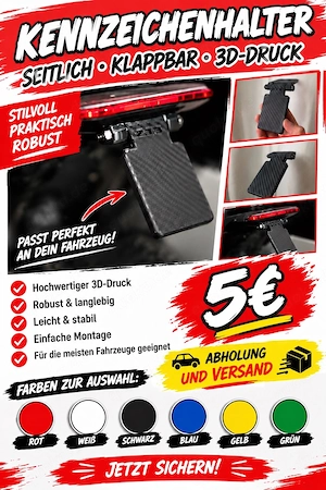 Segway ninebot kennzeichenhalter