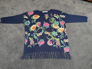 Desigual - Hochwertiger dunkelblauer Damen Pullover Gr. M 