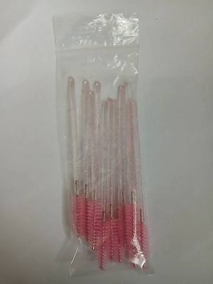 Set Wimpernbürstchen pink mit Glitzerstiel